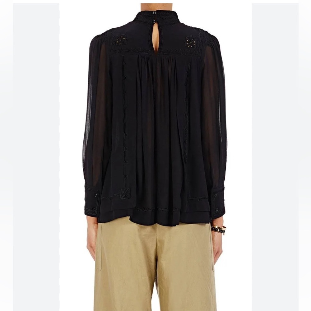 NWOT Isabel marant SZ M/38 high neck Maeva silk embroidered top - Picture 4 of 14